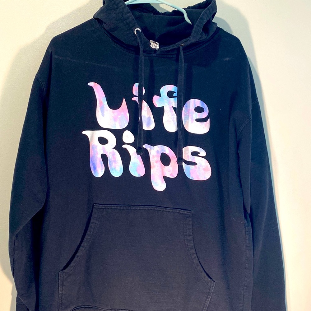 Black Life Rips Large Hoodie